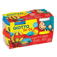 Art & Craft Nikidom Sheaffer Faber-Castell Giotto, Plastilina standard, 4 culori(alb, albastru, rosu, galben) x 100 grame/borcan, GIOTTO be-be - autograf.ro