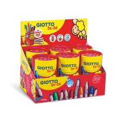 Creioane colorate Gimboo Giotto, Creioane colorate jumbo, 10 culori/tub, GIOTTO be-be - autograf.ro