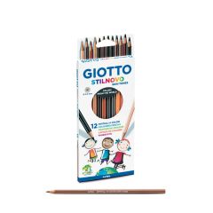 Carioci Giotto, Creioane colorate, culori tonurile pielii, 12 culori/cutie, GIOTTO Stilnovo Skin Tones - autograf.ro