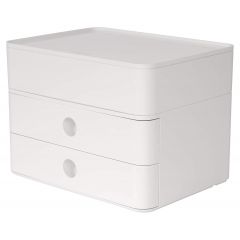Tavite documente Han, Suport cu 2 sertare + cutie ustensile HAN Allison Smart Box Plus - alb snow - autograf.ro