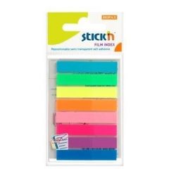 STICK'n  , Stick index plastic transparent color 45 x 8 mm, 8 x 20 file/set, Stick