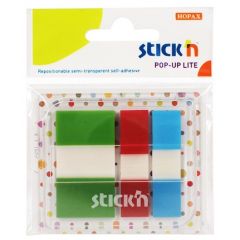 STICK'n  , Film index autoadeziv 45 x 12mm + 45x25mm, 3x20file, dispenser, Stick