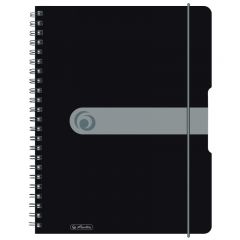 Caiete cu spirala, CAIET A4 80F SPIRALA ELASTIC PERFORAT EOTG COPERTA PP NEGRU OPAC - autograf.ro