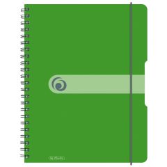 Caiete cu spirala, CAIET A4 80F SPIRALA ELASTIC PERFORAT EOTG COPERTA PP VERDE OPAC - autograf.ro