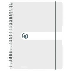 Caiete cu spirala, CAIET A4 80F SPIRALA ELASTIC PERFORAT EOTG COPERTA PP TRANSPARENT - autograf.ro