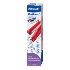 Stilou Pelikan, STILOU PELIKANO, PENITA M, GRIP ERGONOMIC, PENTRU DREPTACI, 1 PATRON MARE ALBASTRU INCLUS, CULOARE ROSU, IN CUTIE DE CARTON - autograf.ro