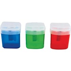 Raspundel Istetel, Ascutitoare plastic simpla cu container plastic Artiglio - culori asortate - autograf.ro