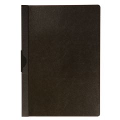 Dosare, mape si folii Q-connect, Dosar din plastic cu clema metalica Q-Connect - negru - autograf.ro