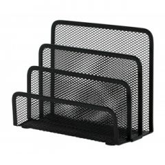 Banda adeziva si produse de ambalare Q-connect DELI, Suport metalic Mesh, pentru sortare scrisori, 3 compartimente, Q-Connect - negru - autograf.ro