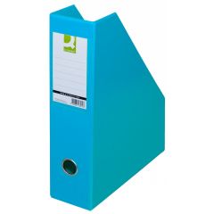 Banda adeziva si produse de ambalare Q-connect DELI, Suport reviste, carton plastifiat PVC, latime 76mm, Q-Connect - bleu - autograf.ro