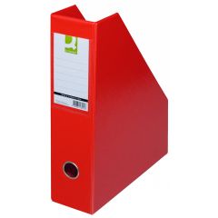 Banda adeziva si produse de ambalare Q-connect DELI, Suport reviste, carton plastifiat PVC, latime 76mm, Q-Connect - rosu - autograf.ro