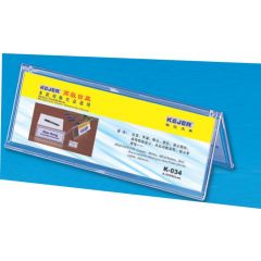 Raspundel Istetel, Display nume pentru birou, din plastic, forma A,  85 x 250mm, KEJEA - transparent - autograf.ro
