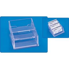 Kejea, Suport plastic pentru 3 seturi carti de vizita, pentru birou, KEJEA - transparent - autograf.ro