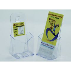 Suporti si aviziere, Display plastic pentru brosuri, de birou/perete, 1 x 1/3A4, KEJEA - transparent - autograf.ro
