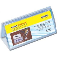 Raspundel Istetel, Display nume pentru birou, din plastic flexibil, forma A, 100 x 220mm, KEJEA - transparent - autograf.ro