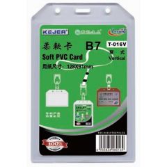 Raspundel Istetel, Buzunar PVC flexibil, pentru ID carduri,  91 x 128mm, vertical, 5 buc/set, KEJEA - transparent - autograf.ro
