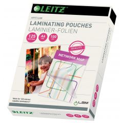Laminatoare Leitz, Folie laminare LEITZ, la cald, A6, 125 mic, 100 buc/set - autograf.ro