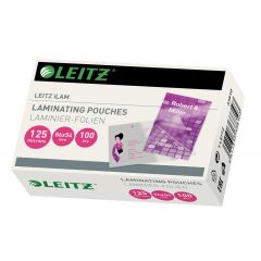 Laminatoare Leitz, Folie laminare LEITZ, la cald, 54x86 mm, 125 mic, 100 buc/set - autograf.ro