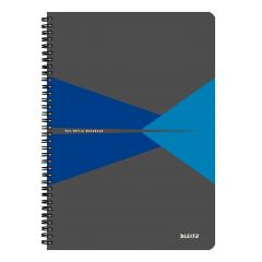 Caiete Leitz, Caiet de birou LEITZ Office, PP, A4, 90 coli, cu spira, matematica, albastru - autograf.ro