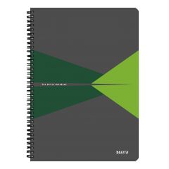 Caiete Leitz, Caiet de birou LEITZ Office, PP, A4, 90 coli, cu spira, dictando, verde - autograf.ro