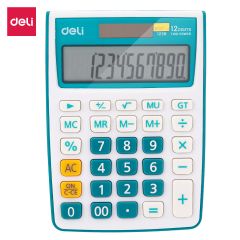 Calculatoare de birou DELI, CALCULATOR BIROU 12DIG ALB-ALBASTRU 1238 DELI - autograf.ro