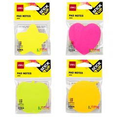 Notes si cuburi hartie Aurora DELI, NOTES ADEZIV DIV FORME 76*76MM 4*20 FILE NEON DELI - autograf.ro