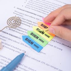 Indecsi si separatoare DELI, INDEX ADEZIV PLASTIC SIGN HERE 12*44MM 5 CULORI 20 FILE DELI - autograf.ro