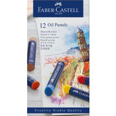 Pahare, palete pictura Faber-Castell, CREIOANE ULEI PASTEL 12 CULORI FABER-CASTELL - autograf.ro