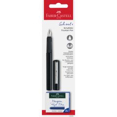 Stilouri şcolare Faber-Castell, BLISTER STILOU SCOLAR CARBON + 6 CARTUSE FABER-CASTELL - autograf.ro