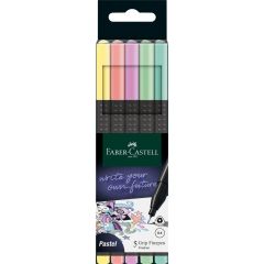 Linere, LINER 0.4MM SET 5 BUC PASTEL GRIP FABER-CASTELL - autograf.ro