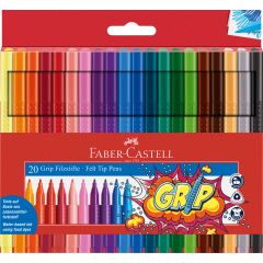 Carioci Faber-Castell, CARIOCA 20 CULORI GRIP FABER-CASTELL - autograf.ro
