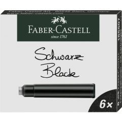 Cerneala, patroane si rezerve GRAF VON FABER-CASTELL Faber-Castell, CARTUSE CERNEALA MICI NEGRE 6 BUC/CUTIE FABER-CASTELL - autograf.ro