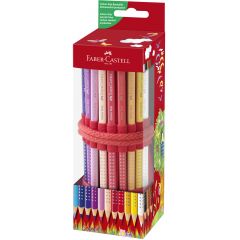 Creioane colorate Faber-Castell, ROLLUP 18 CREIOANE COLORATE GRIP+ ASCUTITOARE SLEEVE FABER-CASTELL - autograf.ro