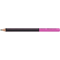Creioane  BIC Faber-Castell, CREION GRAFIT B JUMBO GRIP TWO TONE NEGRU-ROZ 2022 FABER-CASTELL - autograf.ro