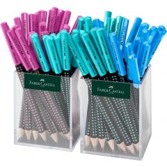 Creioane  BIC Faber-Castell, CREION GRAFIT JUMBO GRIP TWO-TONE 2*36 CUT PLASTIC FABER-CASTELL - autograf.ro