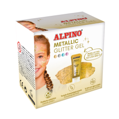 Accesorii petreceri copii, Make-up lichid, 14ml, ALPINO Metallic Glitter - auriu - autograf.ro