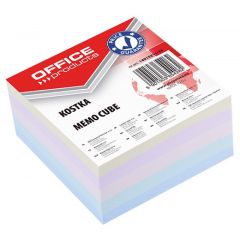 Notes si cuburi hartie, Cub hartie 85x85x40mm, Office Products - hartie culori pastel asortate - autograf.ro
