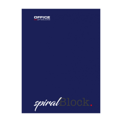 Caiete cu spirala, Caiet cu spirala, A4, 80 file - 70g/mp, coperti carton, albastra, Office Products - dictando - autograf.ro