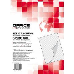 Accesorii pentru table magnetice si flipchart, Rezerva hârtie pentru flipchart, 70g/mp, 58.5x81cm, 20coli/top, Office products - caroiata - autograf.ro