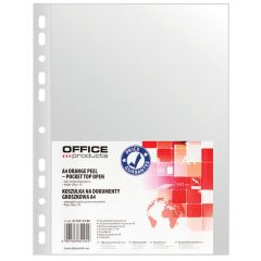Dosare, mape si folii Office Products, Folie protectie pentru documente A4, 30 microni, 100 folii/set, Office Products - transparenta - autograf.ro