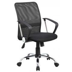 Scaune birou, Scaun de birou, brate plastic, rotile, mesh textil/stofa, Office Products Lipsi - negru - autograf.ro