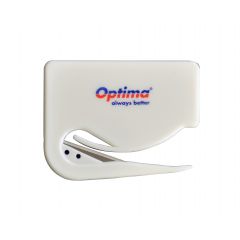 Cuttere si foarfeci Optima, Cutit pentru corespondenta Optima, lama SK5, ABS - alb - autograf.ro
