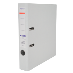 Bibliorafturi Optima, Biblioraft A4, plastifiat PP/PP, margine metalica, 50 mm, Optima Premium - alb - autograf.ro