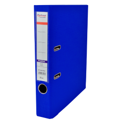 Bibliorafturi Optima, Biblioraft A4, plastifiat PP/PP, margine metalica, 50 mm, Optima Premium - albastru - autograf.ro