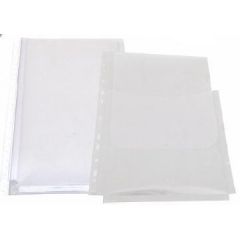 Dosare, mape si folii Q-connect Optima, Folie protectie documente A4, cu burduf 20mm, PP - 180 microni, cu clapa verticala, 10/set, Optima - autograf.ro
