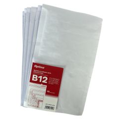 Plicuri Optima, Plic antisoc B12, 140x225mm - ext., 120x215mm - int., lipire siliconica, 10 buc/set, Optima - alb - autograf.ro