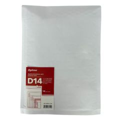 Plicuri Optima, Plic antisoc D14, 200x275mm - ext., 180x265mm - int., lipire siliconica, 10 buc/set, Optima - alb - autograf.ro