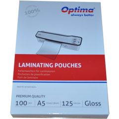 Laminatoare Optima, Folie pentru laminare,   A5 (154 x 216 mm), 125 microni 100buc/top Optima - autograf.ro