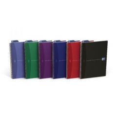 Caiete cu spirala Oxford, Caiet cu spirala A5, OXFORD Office Essentials, 90 file - 90g/mp, Scribzee, coperta carton - mate - autograf.ro