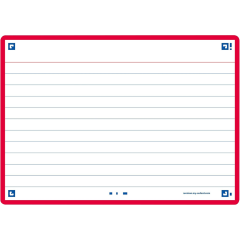 Oxford, OXFORD Flash Cards 2.0, 80 flash cards/set, A6(105 x 148mm), Scribzee-dict-margine rosie - autograf.ro